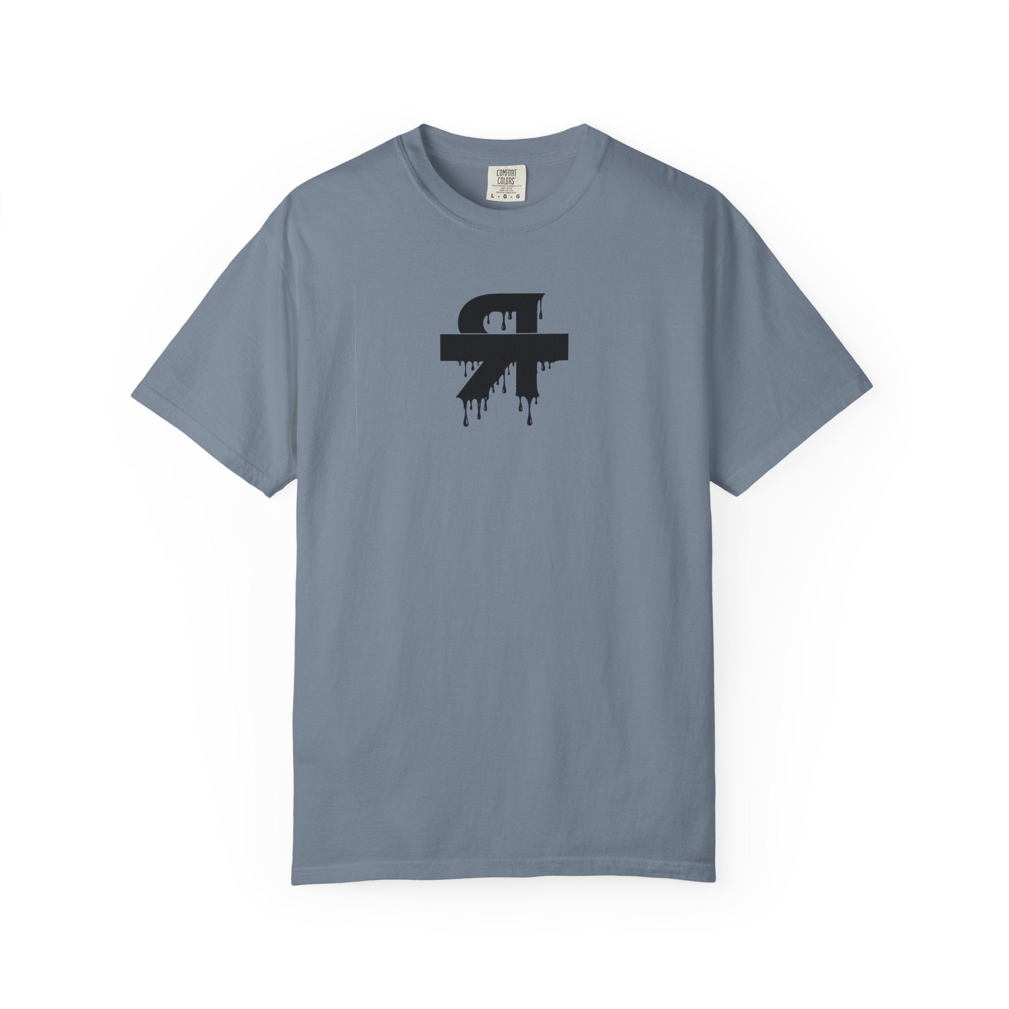Gray t-shirt with bourbon graphic and text on a white background