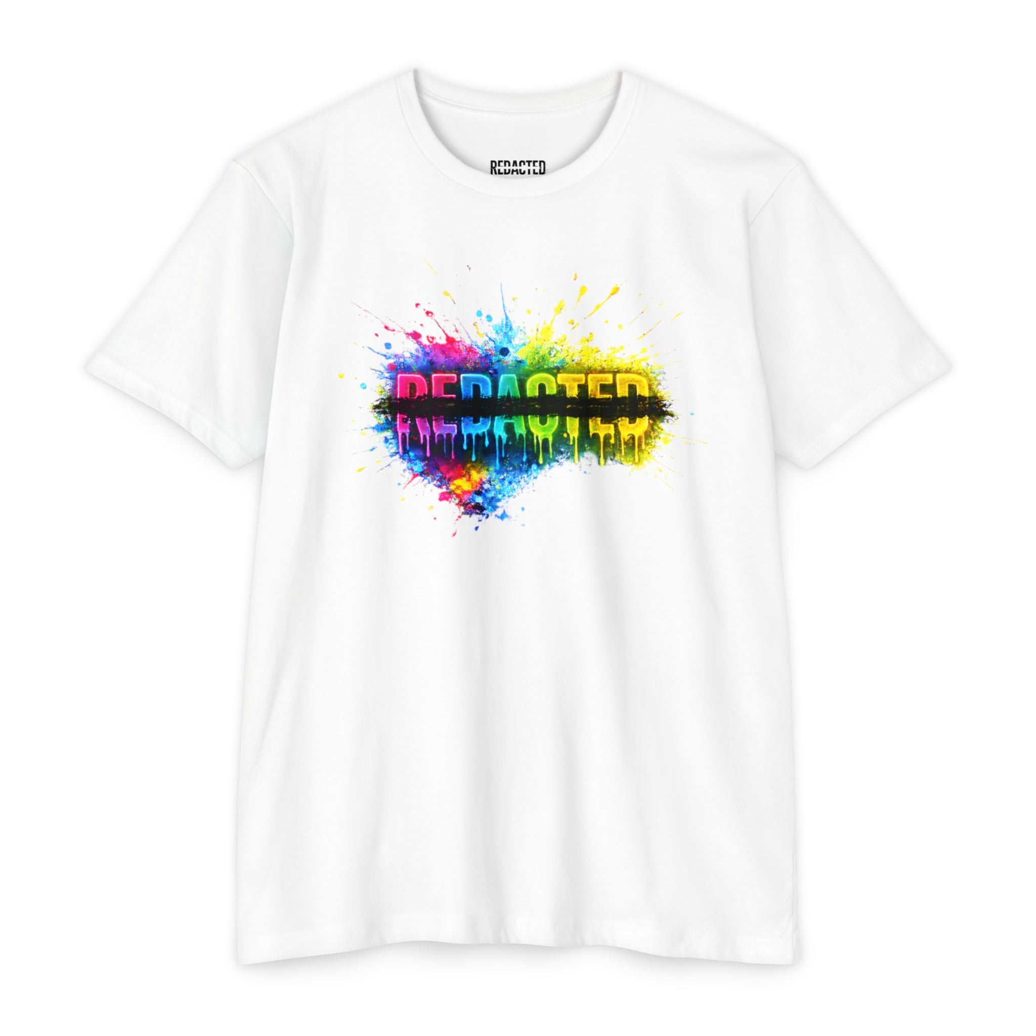 Redacted PB Spectrum Leak shirt bright paint splatter streetwear t-shirt