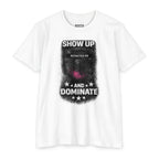 show up and dominate paintball t-shirt redactedpb mask design tournament apparel