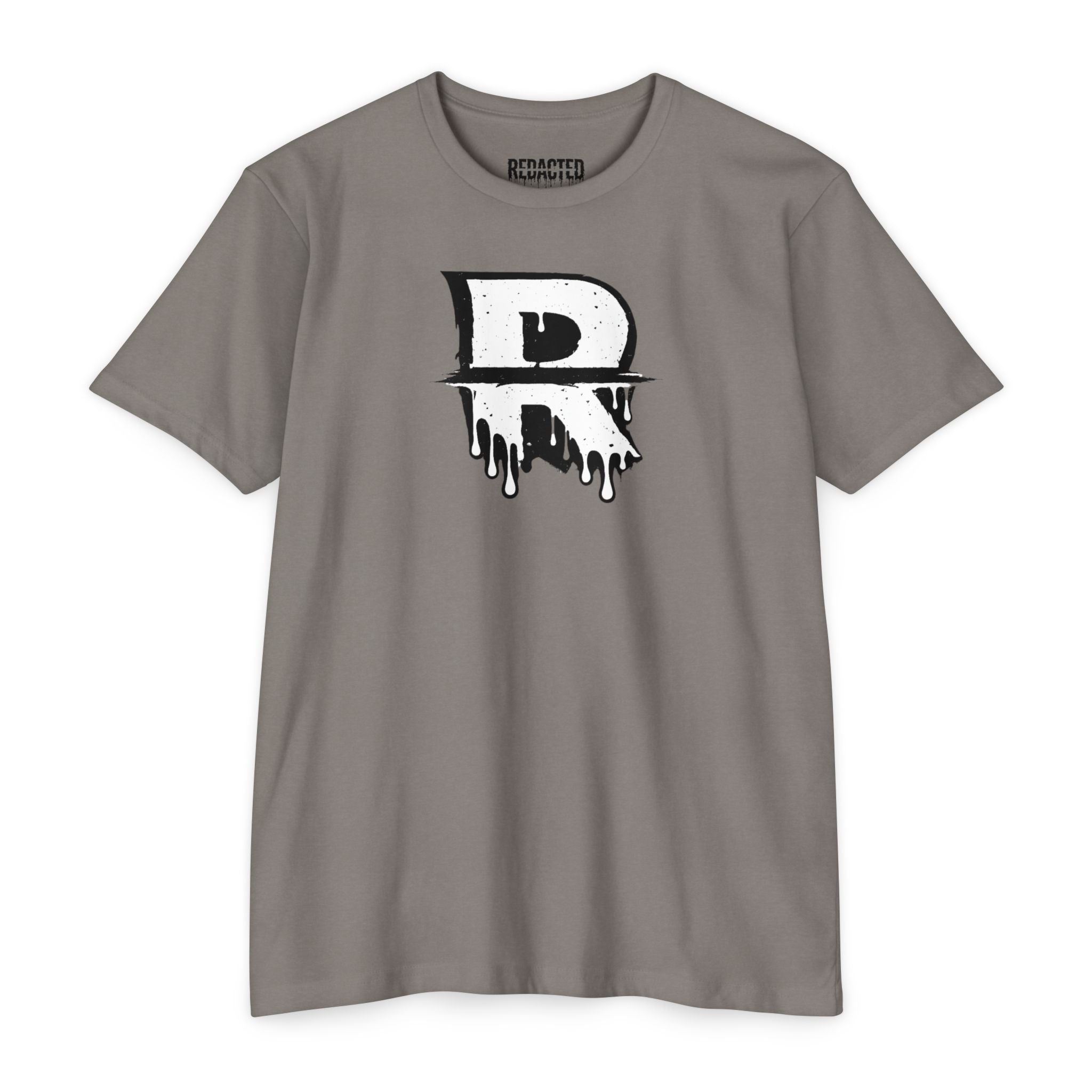 Redacted R Tee front view minimalist R logo paintball shirt