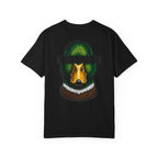 Black t-shirt with a duck head graphic on a white background
