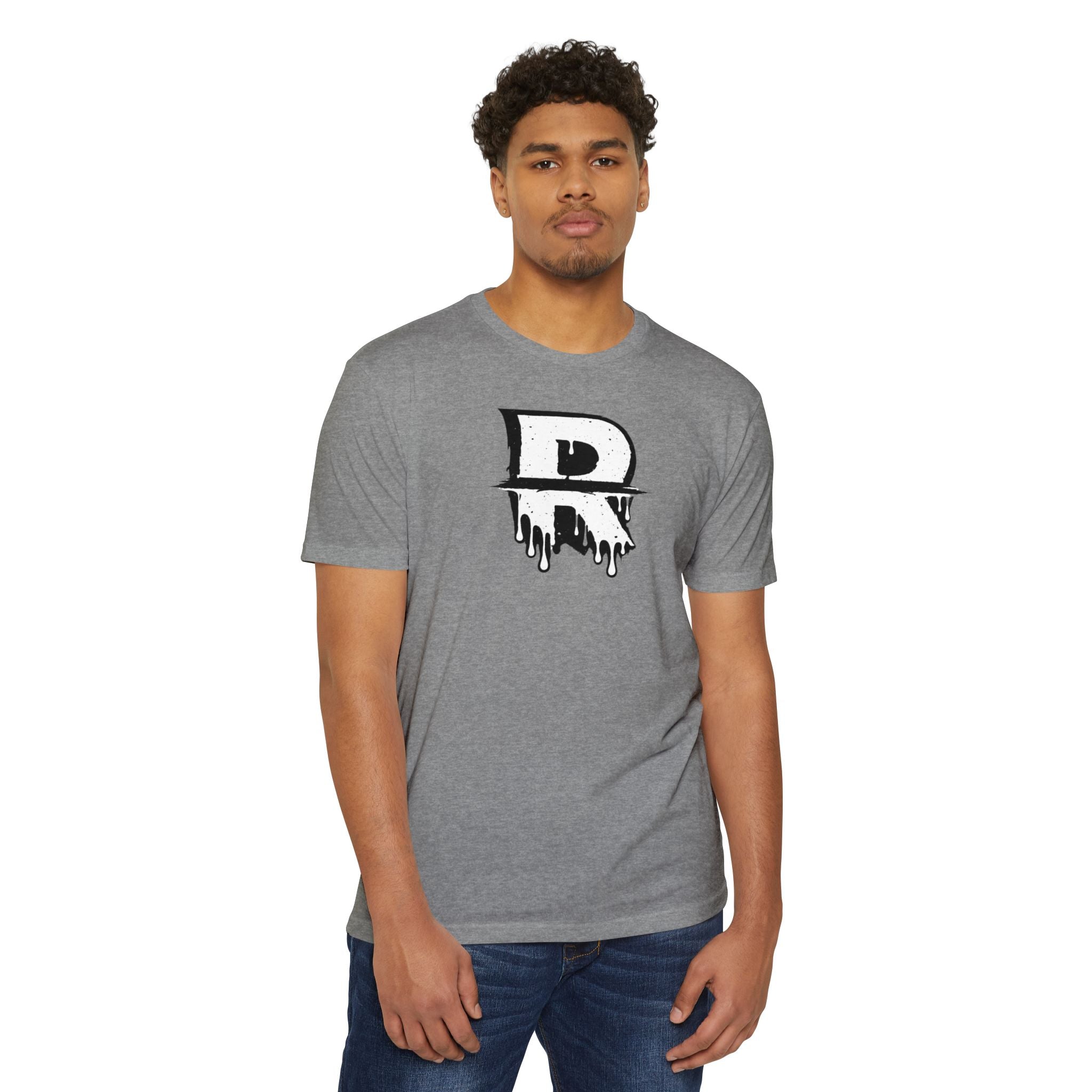 Redacted R Tee worn by male model paintball apparel front view