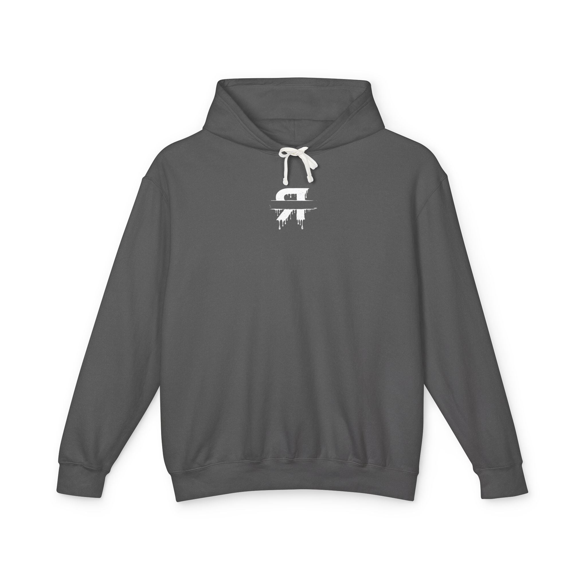 Gray hoodie with 'Pink Palm Puff' logo on a white background