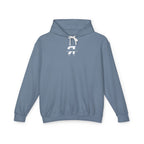 Blue hoodie with 'ONEPASS' logo on a white background